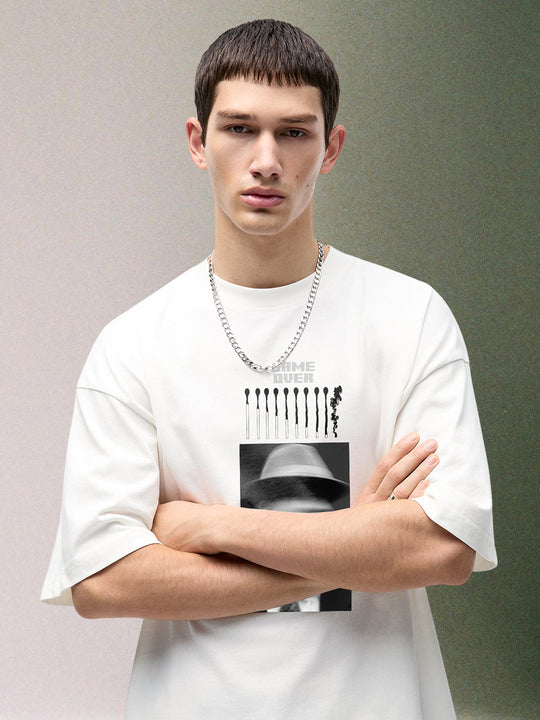 Game Over Oversized White T-shirt