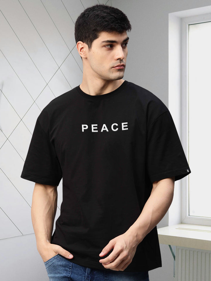 Peace Oversized Black T-shirt