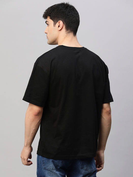 Solids Black Oversized T-shirt