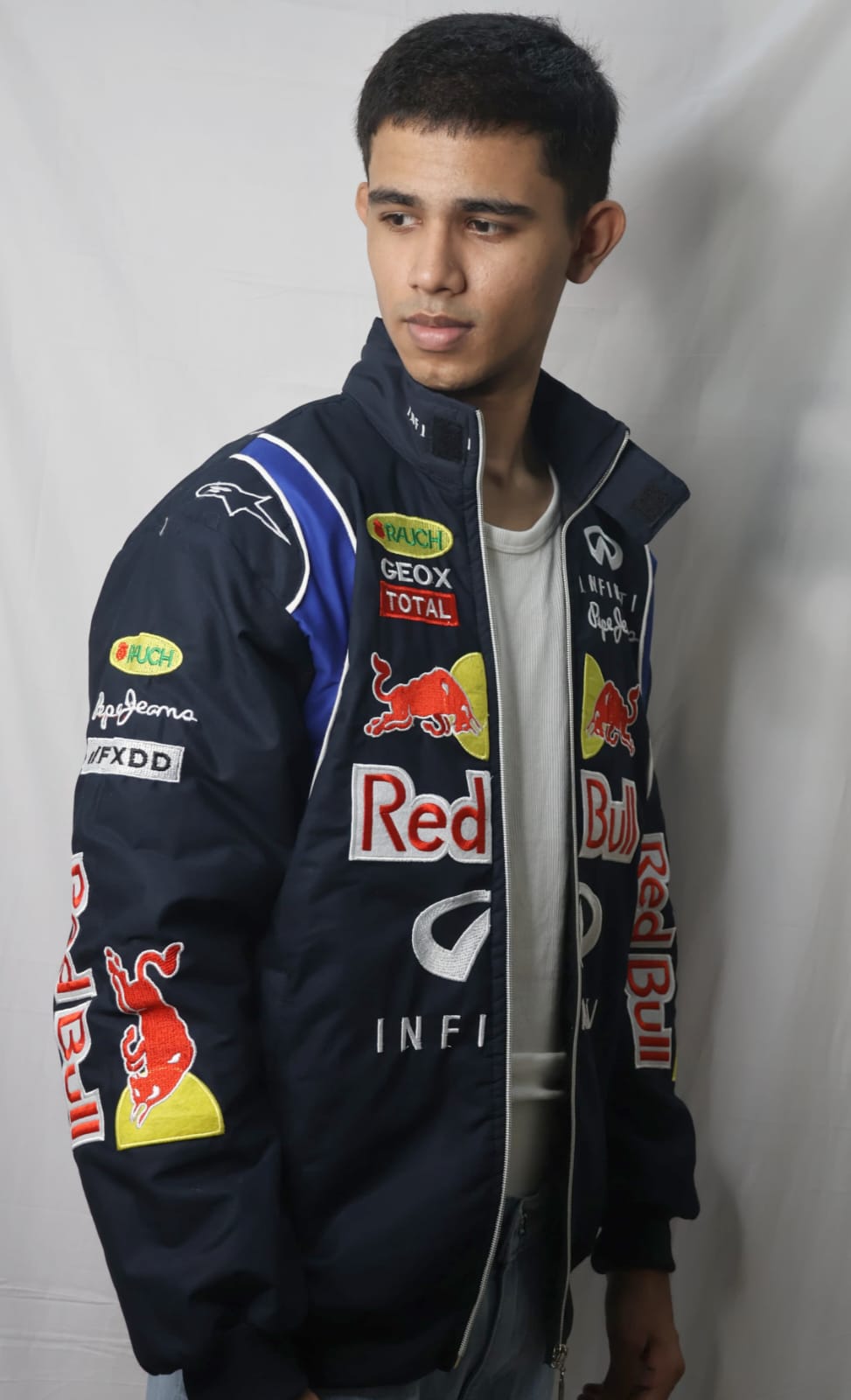 Red Bull Vintage Embroidered Jacket | Classic Motorsport Apparel