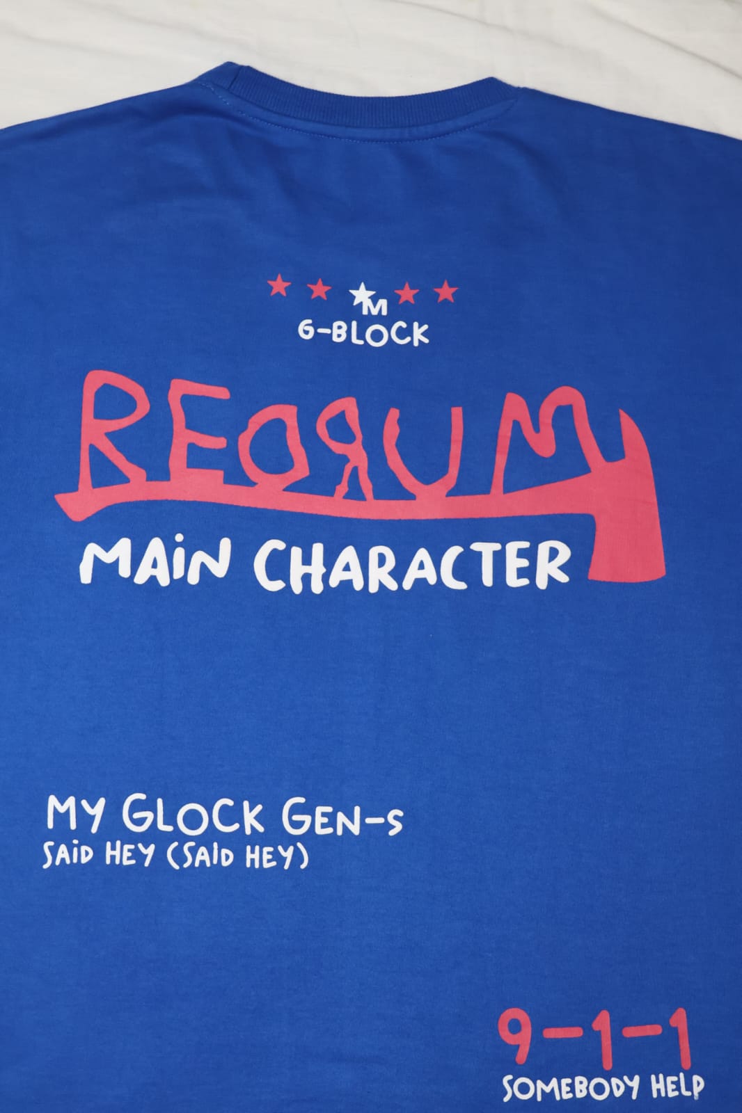 REDRUM OVERSIZED PRINTED T-SHIRT