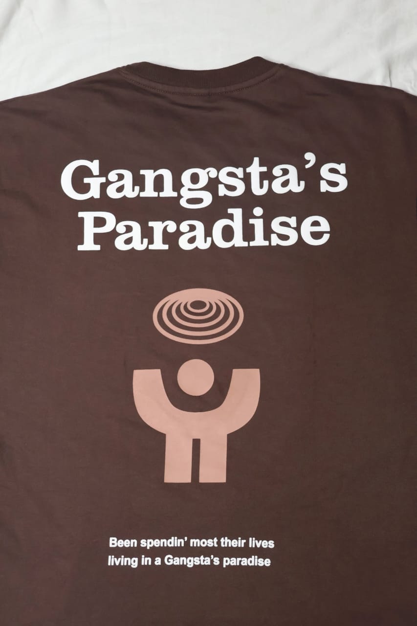 GANGSTA'S PARADISE OVERSIZED PRINTED T-SHIRT