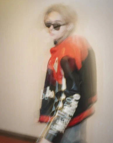 Red x Black Marlboro Leather Racing Jacket – Vintage Motorcycle Biker Jacket