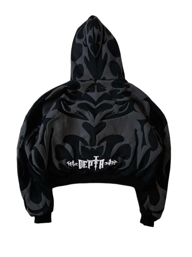 Shadow Gothic Oversized Hoodie – DEPTA Edition