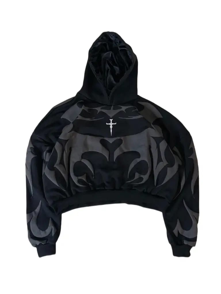 Shadow Gothic Oversized Hoodie – DEPTA Edition