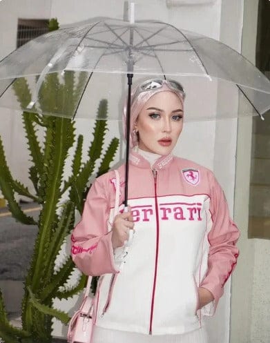 Limited Edition Pink Ferrari Leather Jacket – Exclusive Italian Designer Outerwear for Trendsetters