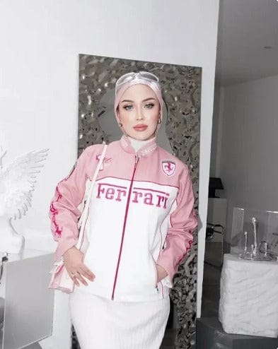 Limited Edition Pink Ferrari Leather Jacket – Exclusive Italian Designer Outerwear for Trendsetters