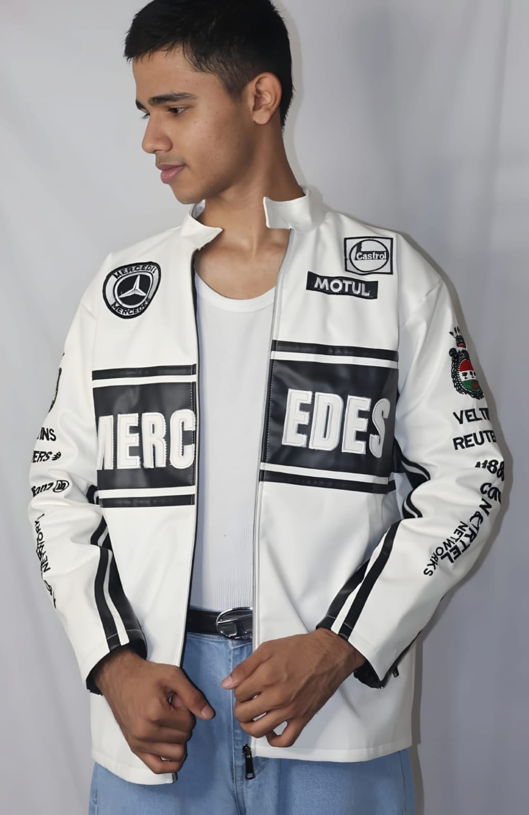 Mercedes Jacket – Premium Leather Racing Wear