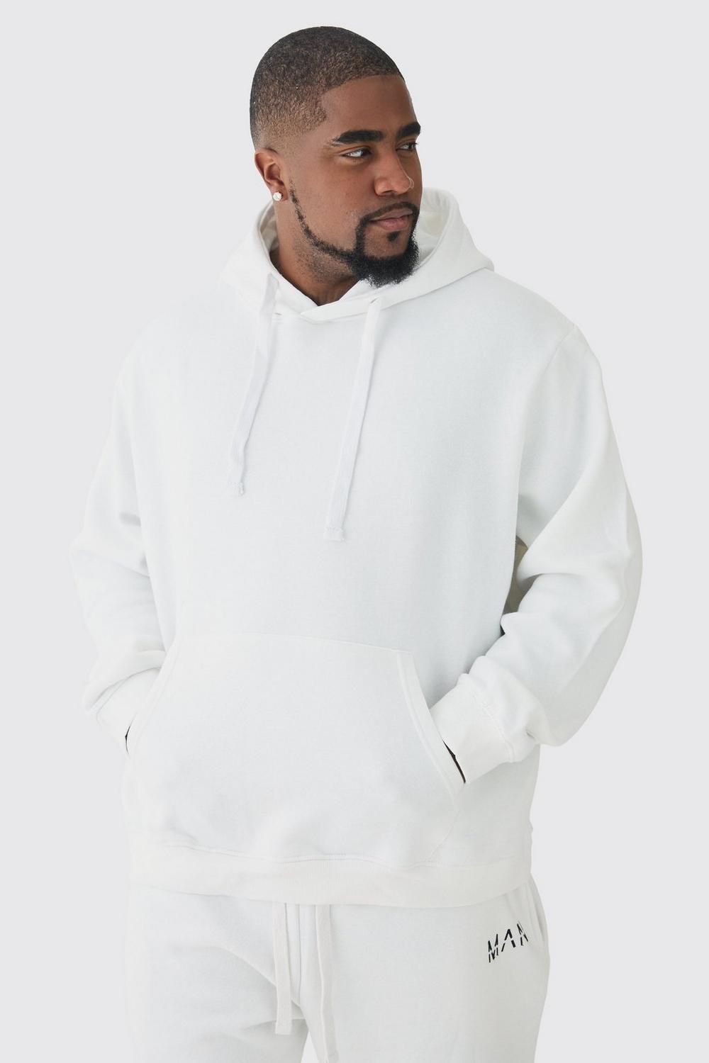 Plain Basic Hoodie In White
