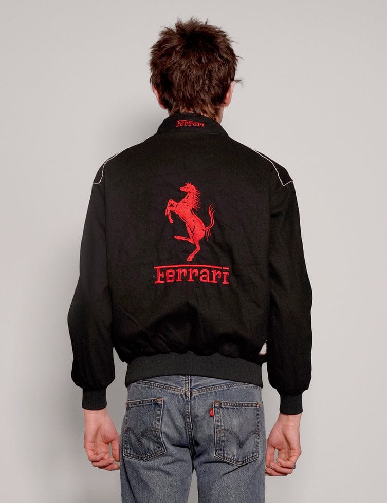 Ferrari F1 Black & Red Bomber Jacket [Printed]