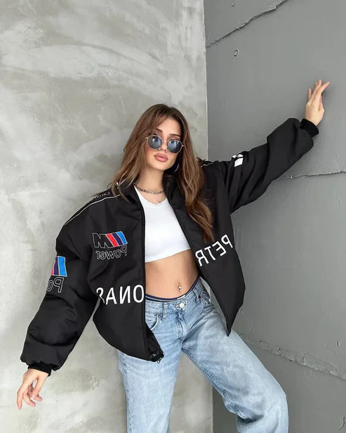 BMW Motorsport Black Bomber Jacket [Printed]