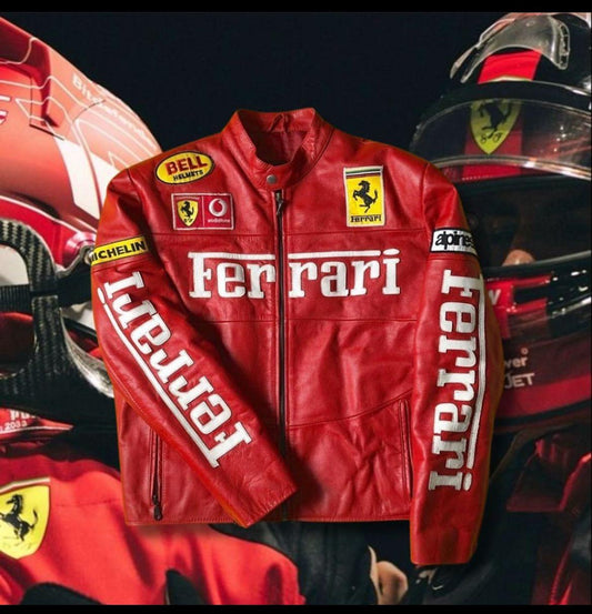 Red Ferrari Jacket – Premium Ferrari Leather Jacket