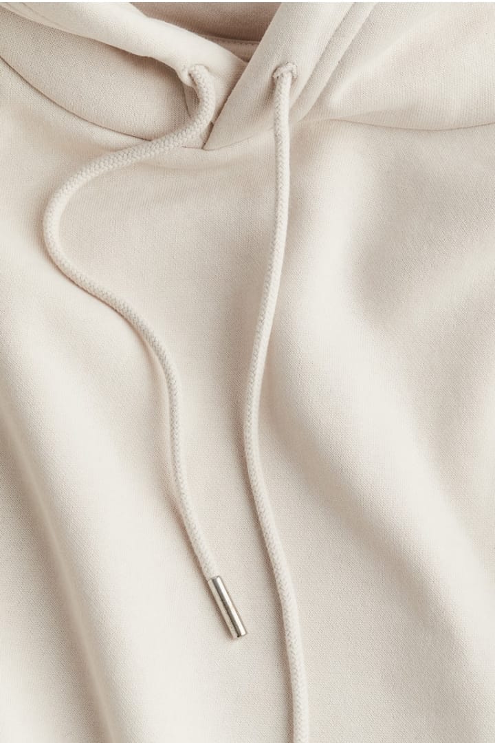 PLAIN CREAM BASIC HOODIE FOR WOMENS