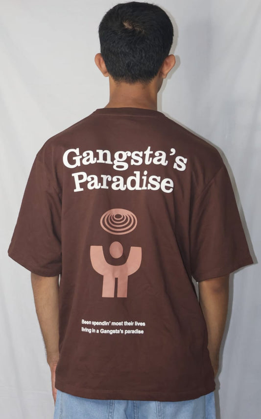 GANGSTA'S PARADISE OVERSIZED PRINTED T-SHIRT
