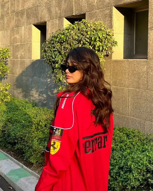 Ferrari F1 Racing Team Bomber Jacket – Red & Black In [Printed]