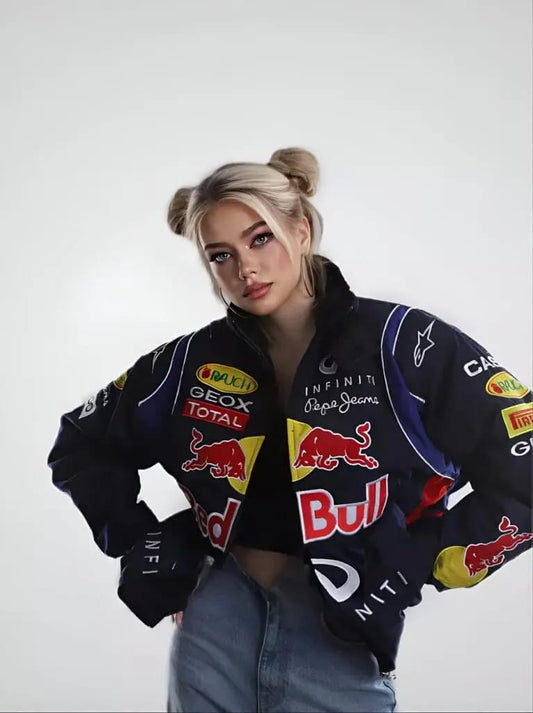 Red Bull Racing Team Bomber Jacket – Streetwear Edition [Embroidered]