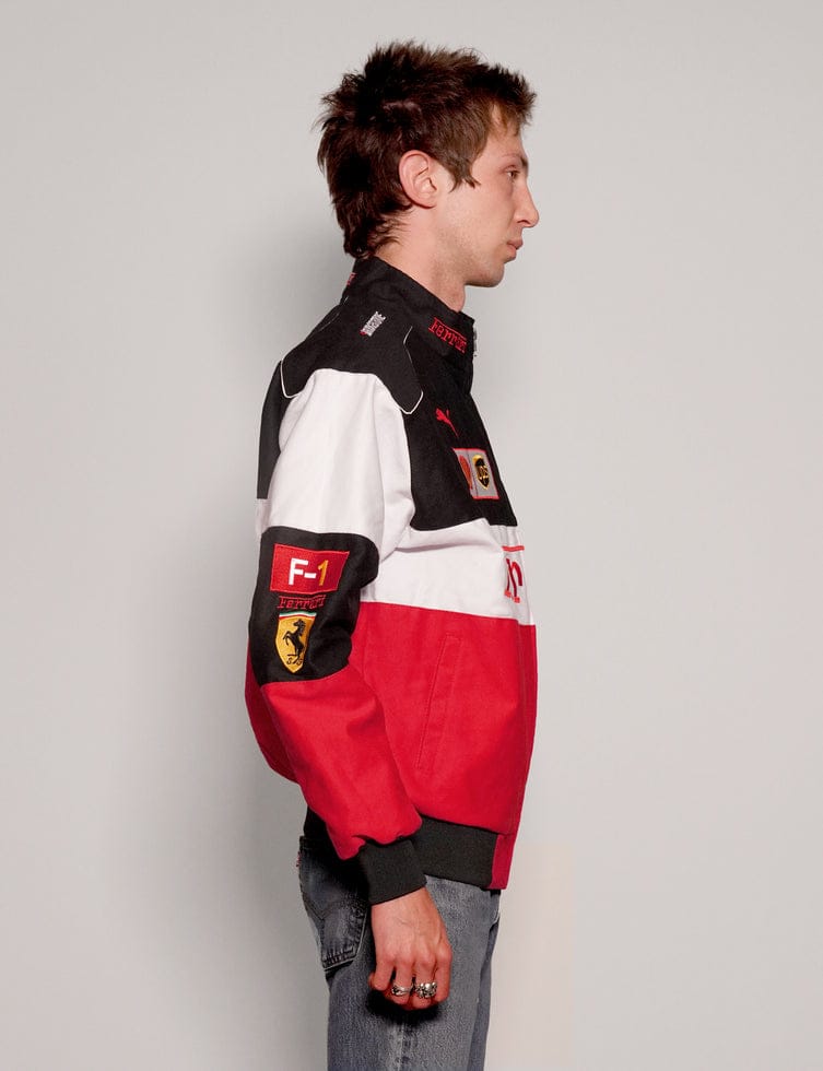 Ferrari Scuderia F1 Vintage Racing Bomber Jacket – Red, White & Black