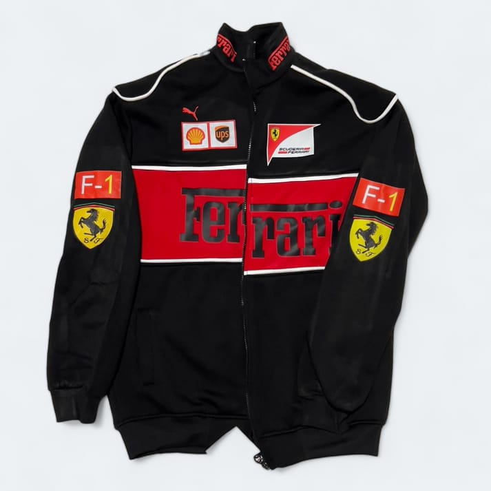 Red Ferrari F1 Speed Jacket | Motorsport & Streetwear Fusion [Printed]