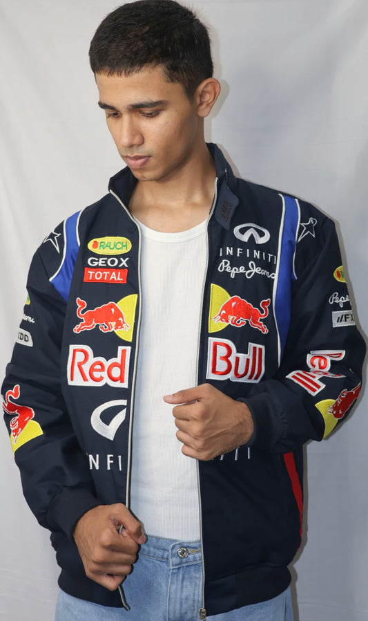 Red Bull Vintage Embroidered Jacket | Classic Motorsport Apparel