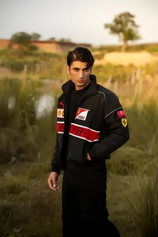 Red Ferrari F1 Speed Jacket | Motorsport & Streetwear Fusion [Printed]